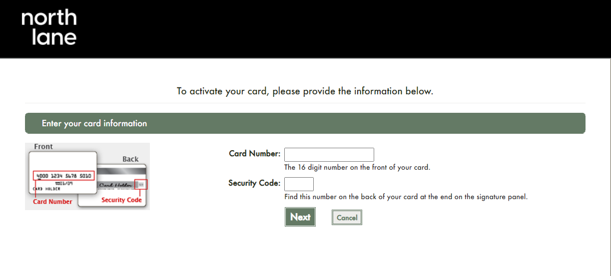 How to Activate and Access Your North Lane (Wirecard) Card at login.northlane.com/activate