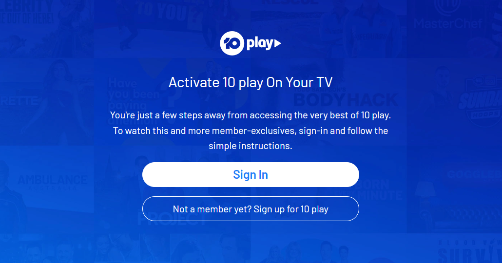 How to Activate 10 Play on your TV Using 10play.com.au/activate