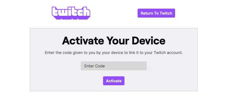 Activate Twitch TV on Smart Devices via twitch.tv/activate