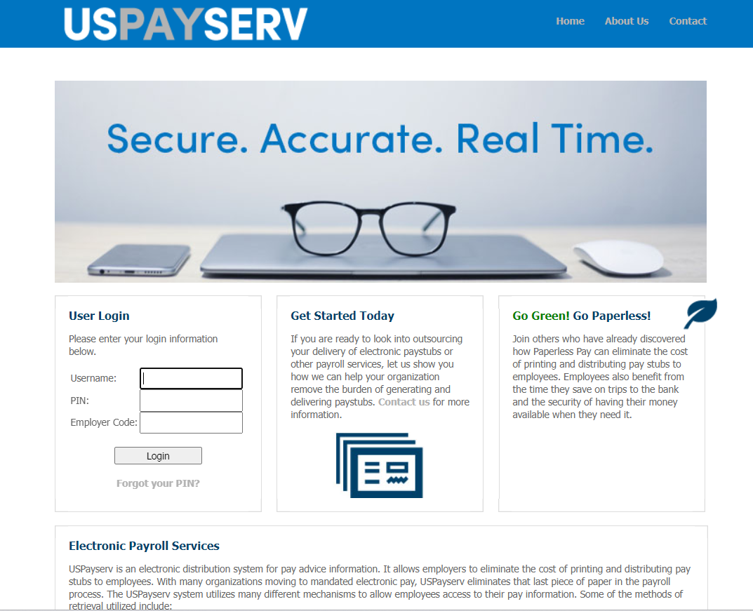 Accessing Your Pay Information Online at www.uspayserv.com